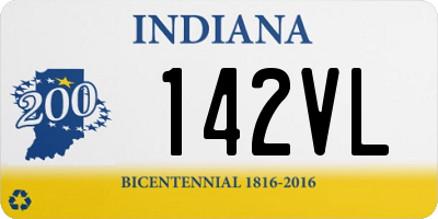 IN license plate 142VL