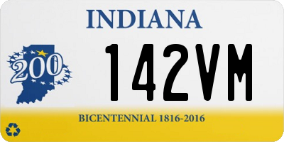 IN license plate 142VM