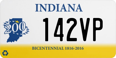 IN license plate 142VP