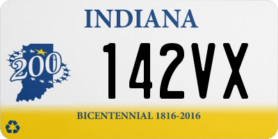 IN license plate 142VX