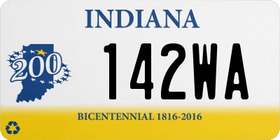 IN license plate 142WA