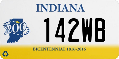 IN license plate 142WB