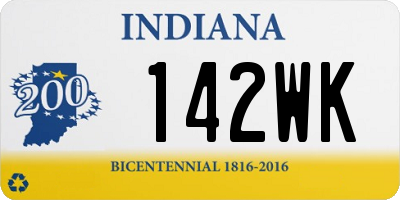 IN license plate 142WK