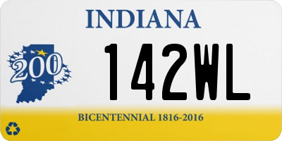 IN license plate 142WL