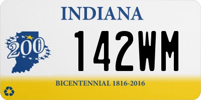 IN license plate 142WM