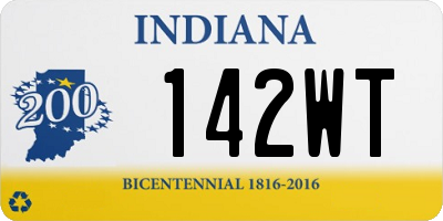 IN license plate 142WT