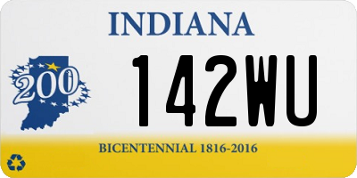 IN license plate 142WU