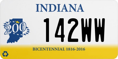 IN license plate 142WW