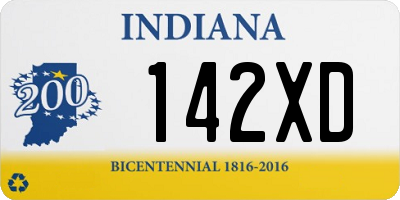 IN license plate 142XD