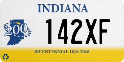 IN license plate 142XF