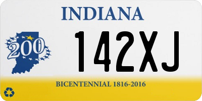 IN license plate 142XJ