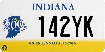 IN license plate 142YK