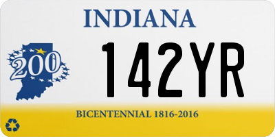 IN license plate 142YR
