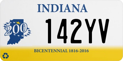 IN license plate 142YV