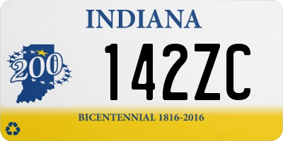 IN license plate 142ZC