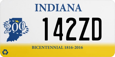 IN license plate 142ZD