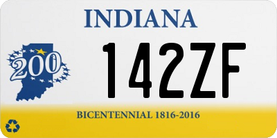 IN license plate 142ZF