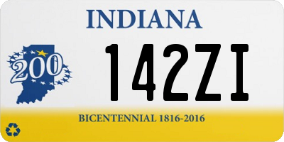 IN license plate 142ZI