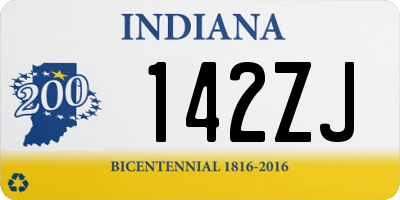 IN license plate 142ZJ