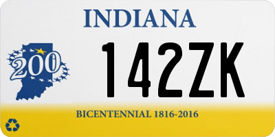 IN license plate 142ZK