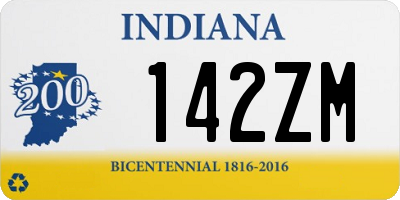 IN license plate 142ZM