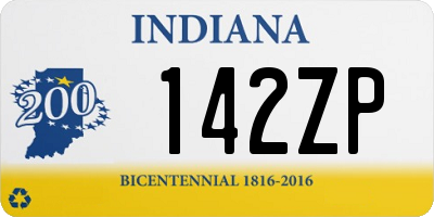 IN license plate 142ZP