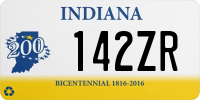 IN license plate 142ZR