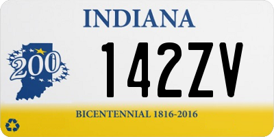 IN license plate 142ZV