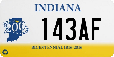 IN license plate 143AF