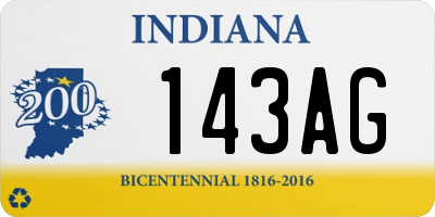 IN license plate 143AG