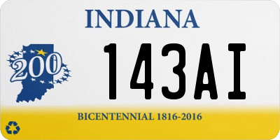 IN license plate 143AI