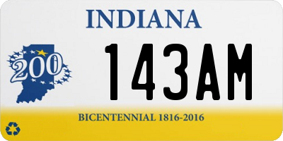 IN license plate 143AM