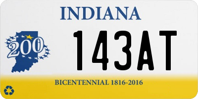 IN license plate 143AT