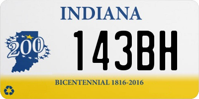 IN license plate 143BH