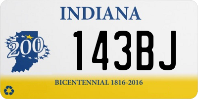 IN license plate 143BJ