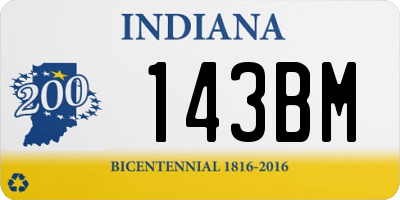 IN license plate 143BM