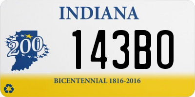 IN license plate 143BO