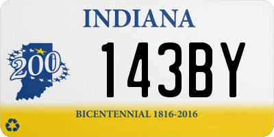 IN license plate 143BY