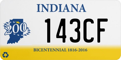 IN license plate 143CF