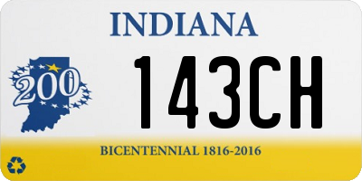 IN license plate 143CH