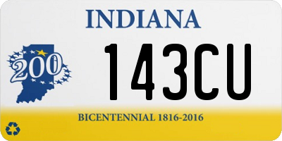 IN license plate 143CU