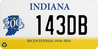 IN license plate 143DB