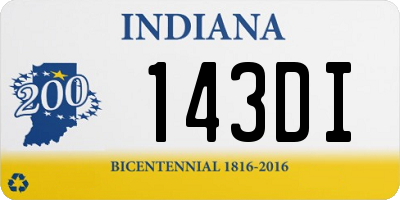 IN license plate 143DI