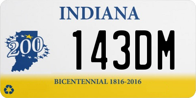 IN license plate 143DM