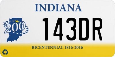 IN license plate 143DR