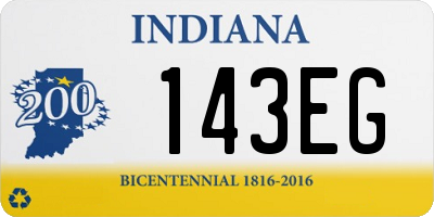 IN license plate 143EG