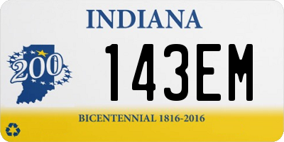 IN license plate 143EM