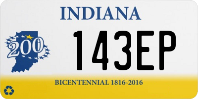 IN license plate 143EP