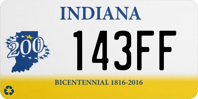 IN license plate 143FF