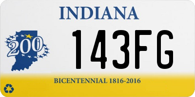 IN license plate 143FG
